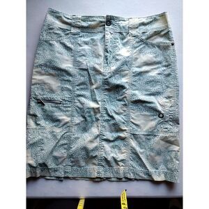 Eddie Bauer women's‎ green floral skirt size 6